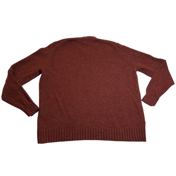 Lands' End Men's V-Neck Lambswool Nylon Blend Pullover Knit Sweater Size X-Large - Picture 2 of 7